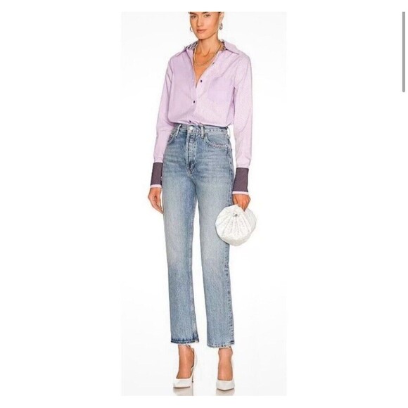 Le Superbe Double Ex Boyfriend Shirt In Lavender Fields Multicolor Sz 0 New - Picture 3 of 12